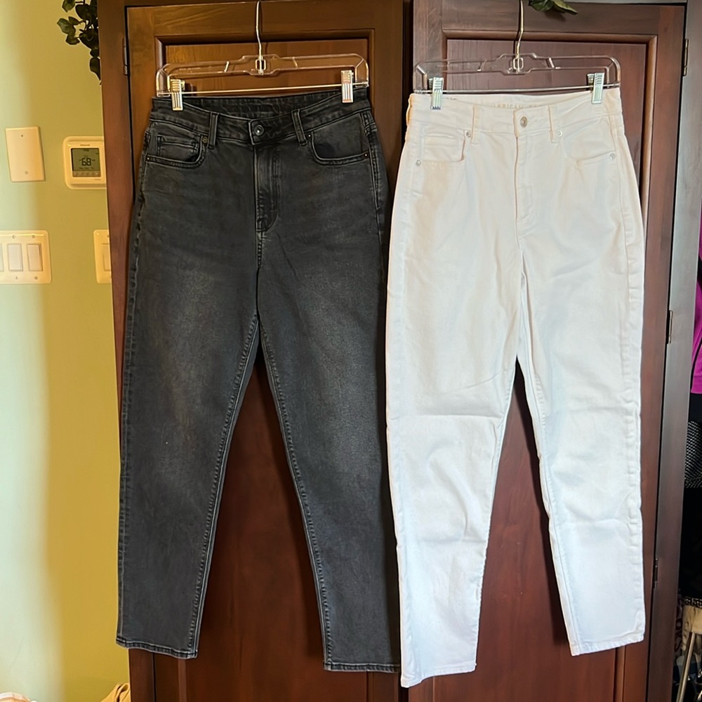 American Eagle Outfitters Black and White Women Jeans
